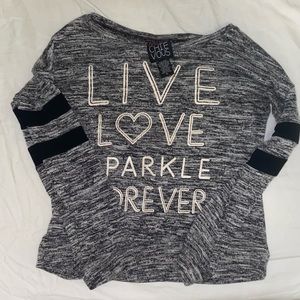 Long Sleeve Gray Graphic Sweater